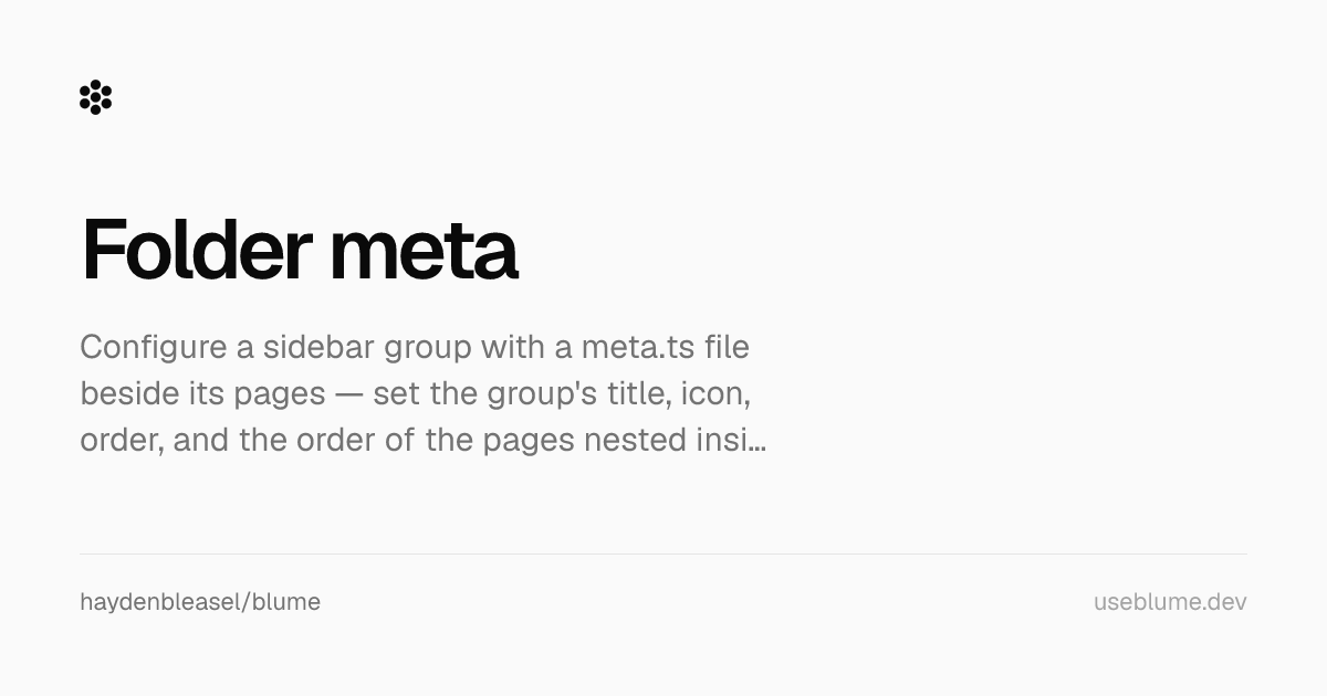 Folder meta - Blume